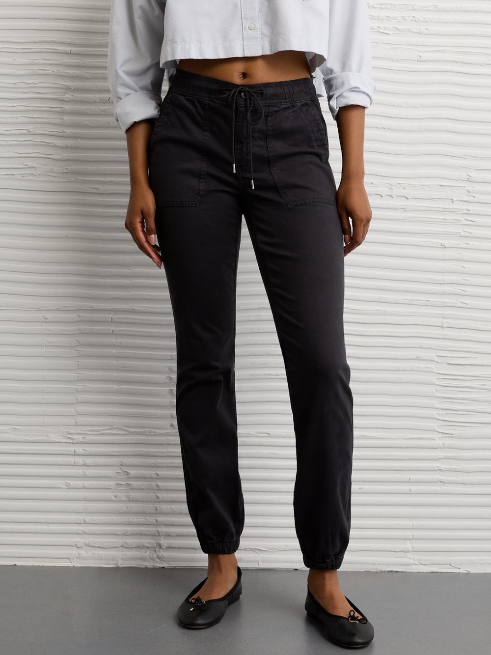 American Eagle Outfitters Black Next Level Stretch High-Waisted Jegging Jogger